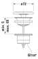 Preview: Duravit Schaftventil mit keramischer Ventilabdeckhaube (Mass-Zeichnung)