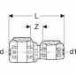 Preview: Zeichnung von Geberit FlowFit Reduktion Fitting