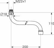 Grohe S-Auslauf 200mm Costa chrom, 13051000