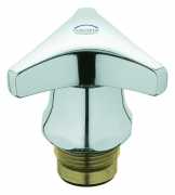 Grohe Oberteil verchromt, mit Trecorn-Griff, kalt (Blau) 3/4