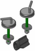 HARO Excenterscharnier aus Edelstahl SolidFix, E0402W.