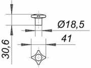 Dallmer Muttern mit Kreuzgriff zu Stausafe M8, 664020