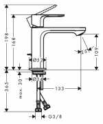 Hansgrohe Rebris S110 Waschtisch-Einhebelmischer 72527000