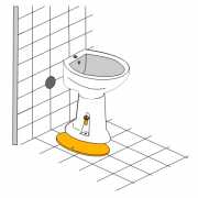 Schallschutzmatte für Stand-WC