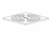 Dallmer Ablaufrost E 115 passend zu den Aufsatzrahmen mit Rahmenmaß 120 x 120 mm