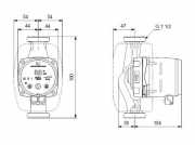 GRUNDFOS Hocheffizienz Umwälzpumpe ALPHA2 25-40 Maßblatt