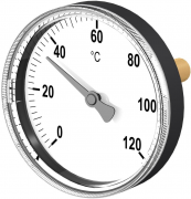Flamco Einbauthermometer Flextherm zu DUO, DUO-Sol, LS, PS