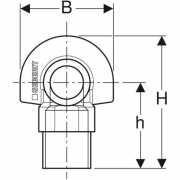 Zeichnung von Geberit Schalldämmset für Anschlusswinkel 90°