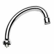 Grohe Rohrauslauf HU-Form 140mm chrom mit Anschlagring