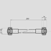 Sanit Schlauch DN6 280mm, flexibel