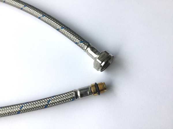 Blanco Flexschlauch 65 cm mit Siebdichtung für Kaltwasserseite mit blauer Kennzeichnung