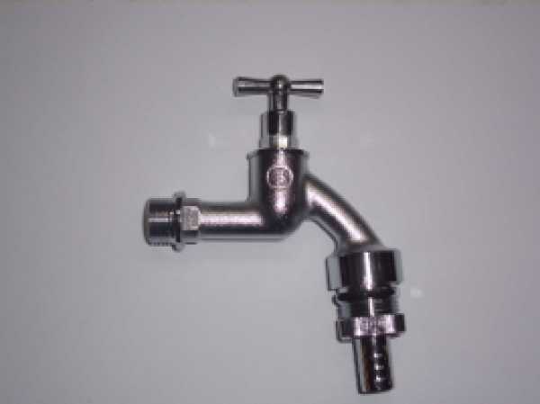 Auslaufventil verchromt, DVGW-zugelassen 1/2"