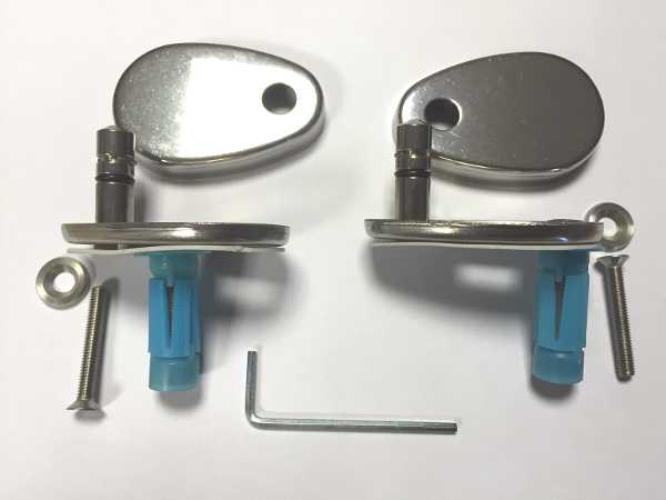HARO Softclose classic Scharnier aus Edelstahl mit BVO-Spreizdübel, C0302H.