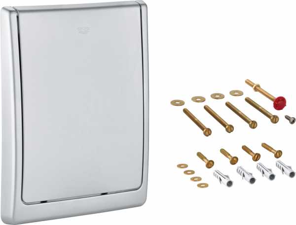 Grohe Abdeckplatte für WC-Druckspüler komplett für Wandeinbau Druckspüler, in mattchrom