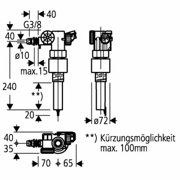 Grohe Füllventil 43537000 für Spülkasten
