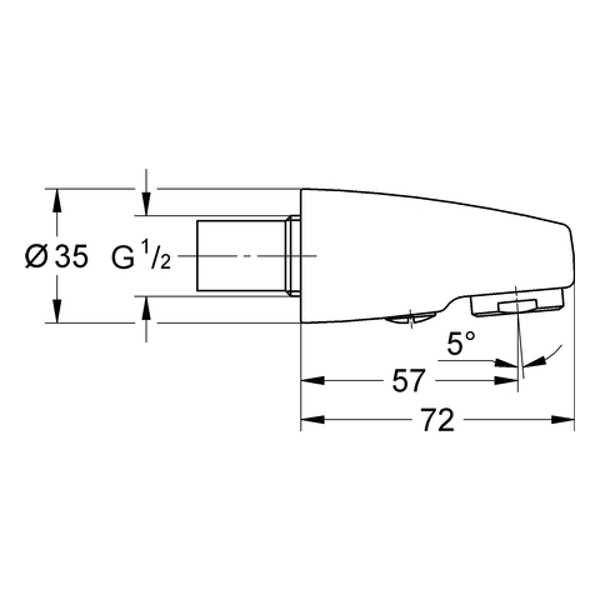 Grohe Auslaufbrause zu Europlus, 46103000