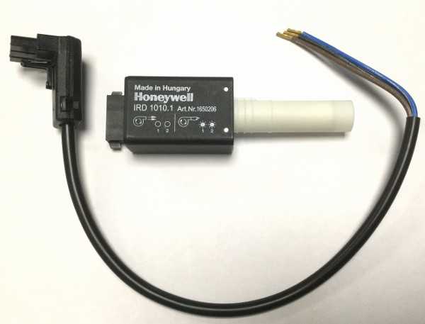 Giersch Flackerdetektor IRD 1010.1 axial weiß mit Anschlußkabel für Brenner, 47-90-22650