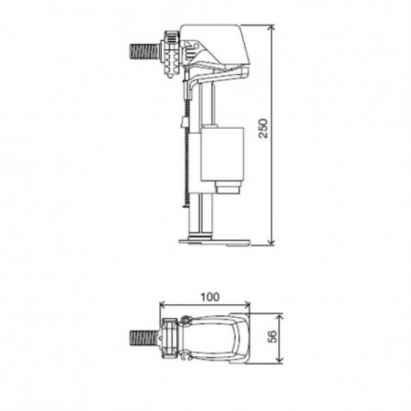 Universal-Füllventil für Spülkasten 3/8"