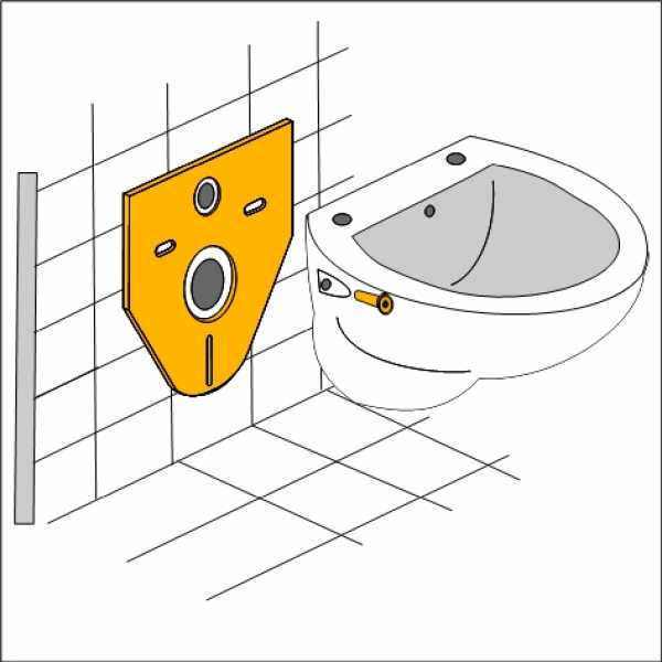 Konisches Schallschutz-Pad für Wand WC / Wand Bidet