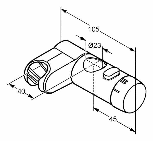 Kludi Gleitschieber Brausehalter für Wandstange A-QA, 7833305