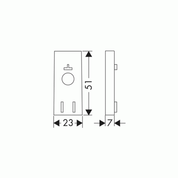 Hansgrohe Fliesenausgleichsscheibe verchromt, Art.Nr.: 97450000
