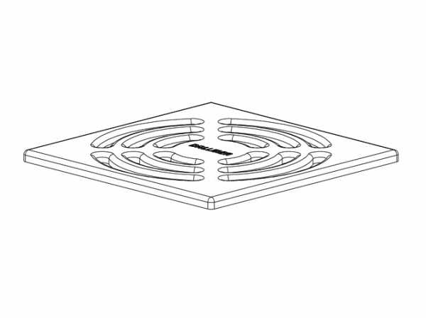 Dallmer Ablaufrost E 115 passend zu den Aufsatzrahmen mit Rahmenmaß 120 x 120 mm
