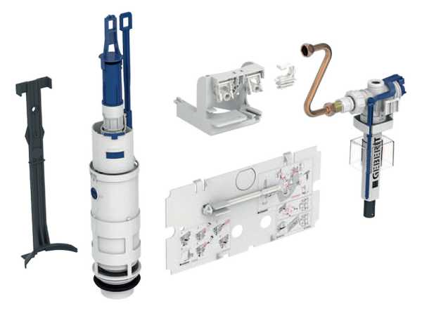 Geberit Umbauset für 2-Mengen-Spülung mit Typ 383 Füllventil für Geberit UP-Spülkästen Typ 110.800 (Baujahr 1988–1997)