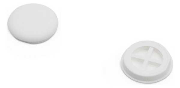 HARO/Hamberger Deckelpuffer in weiß PVC