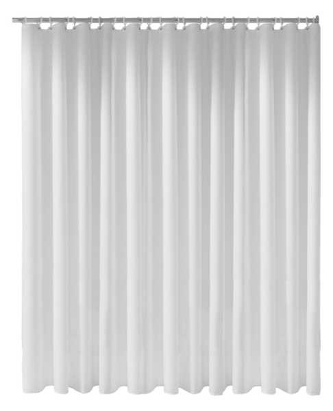 Keuco Plan Duschvorhang uni weiß mit Ösen
