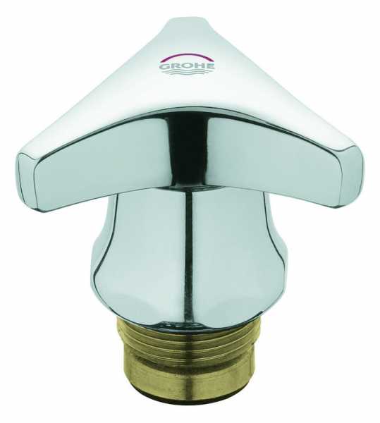 Grohe Oberteil verchromt, mit Trecorn-Griff, Warm (Rot), 3/4"