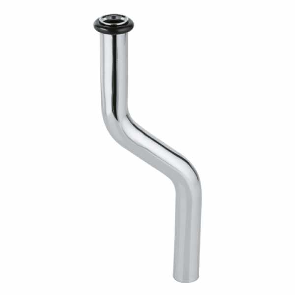 Verchromtes Grohe Urinal-Spülrohr, 200mm lang, 50mm Kröpfung für Urinal-Druckspüler.