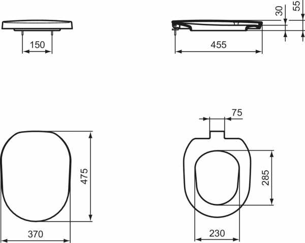 Ideal Standard TONIC Wc-Sitz softclose weiß K706101