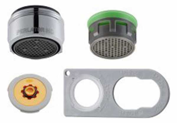 Dieses NEOPERL Wassersparset HONEYCOMB Econom besteht aus 1 Stück Honeycomb Econom Strahlregler mit Anschlussgewinde M24x1, 1 Stück Honeycomb Econom Innenteil mit Anschlussgewinde M22/M24, 1 Stück Durchflussmengenregler PWC-01 und 1 Stück Flachschlüssel f