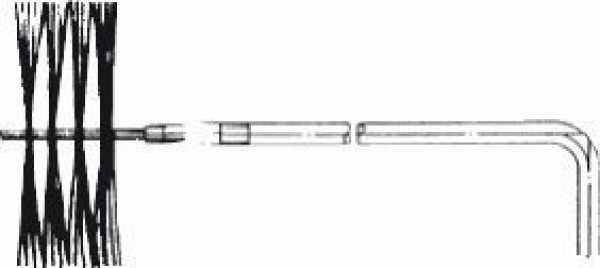 Buderus Bürstensatz G115 bestehend aus 2 Bürsten mit Bürstenstange.