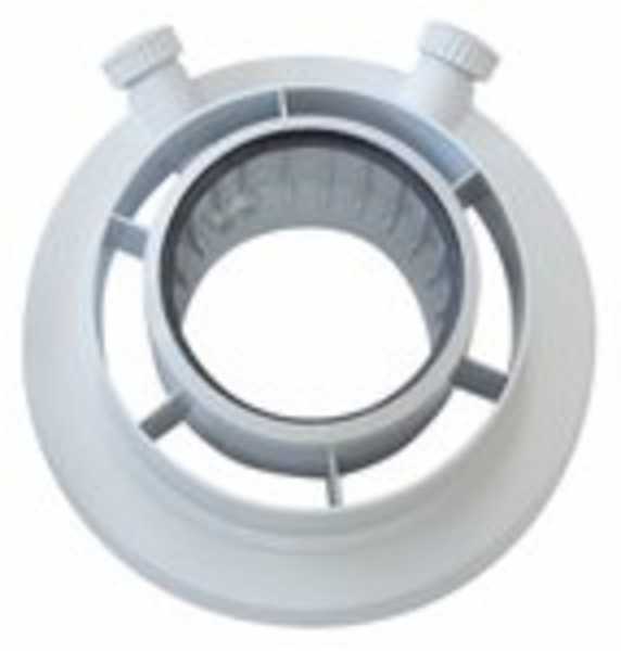 Geräteanschlussstück 80/125 mm PP an Abgasleitung 80/125 PP oder 80 PP ​​​​​​​erforderlich bis 27 kW.
