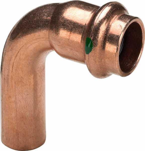 Der Viega PROFIPRESS Bogen 90° mit 1 Muffe ist die ideale Lösung für die schnelle und sichere Rohrinstallation in Heizungs-, Kühlungs- und Trinkwasseranlagen.