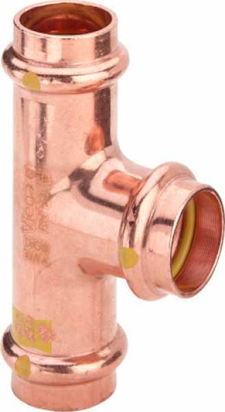 Das Viega PROFIPRESS G T-Stück  ist ein äußerst zuverlässiges Verbindungsstück, das speziell für Gasinstallationen entwickelt wurde. Hergestellt aus hochwertigem Kupfer, bietet es eine exzellente Korrosionsbeständigkeit und eine lange Lebensdauer, was es