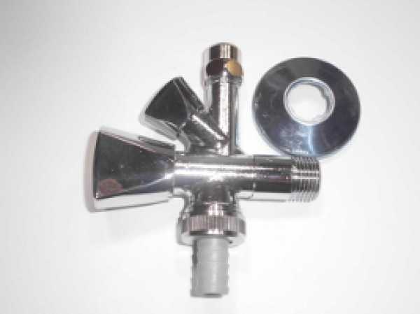 Kombi-Eckventil 1/2" verchromt